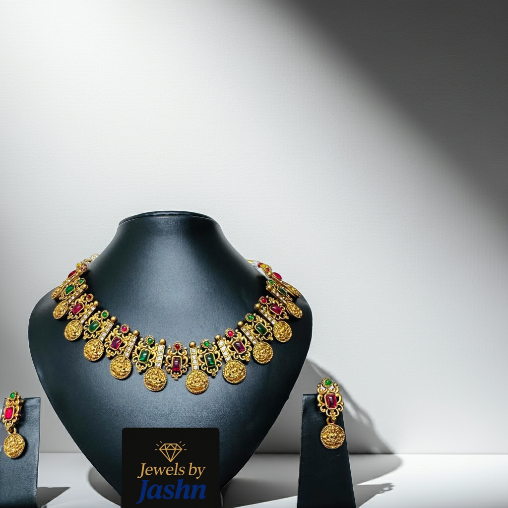 Antique Temple Coin Necklace Set